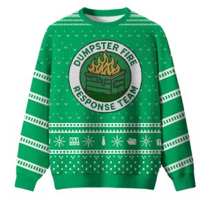 Dumpster Fire Response Team Ugly Christmas Sweater