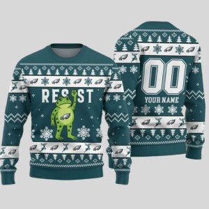 Eagles Portland Frog Resist Ugly Christmas Sweater