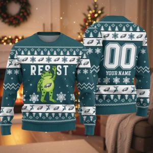 Eagles Portland Frog Resist Ugly Christmas Sweater