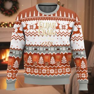 Elijah Craig Bourbon Small Batch 1789 Ugly Christmas Sweater