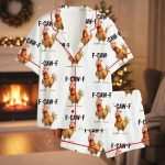 F-Caw-F Chicken Humor Satin Pajama Set