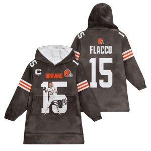 Flacco 15 Cleveland Football Unisex Blanket Hoodie