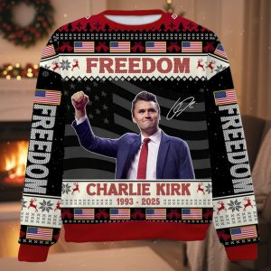 Freedom Charlie Kirk Ugly Sweater