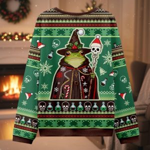 Frog Wizard Christmas Ugly Sweater