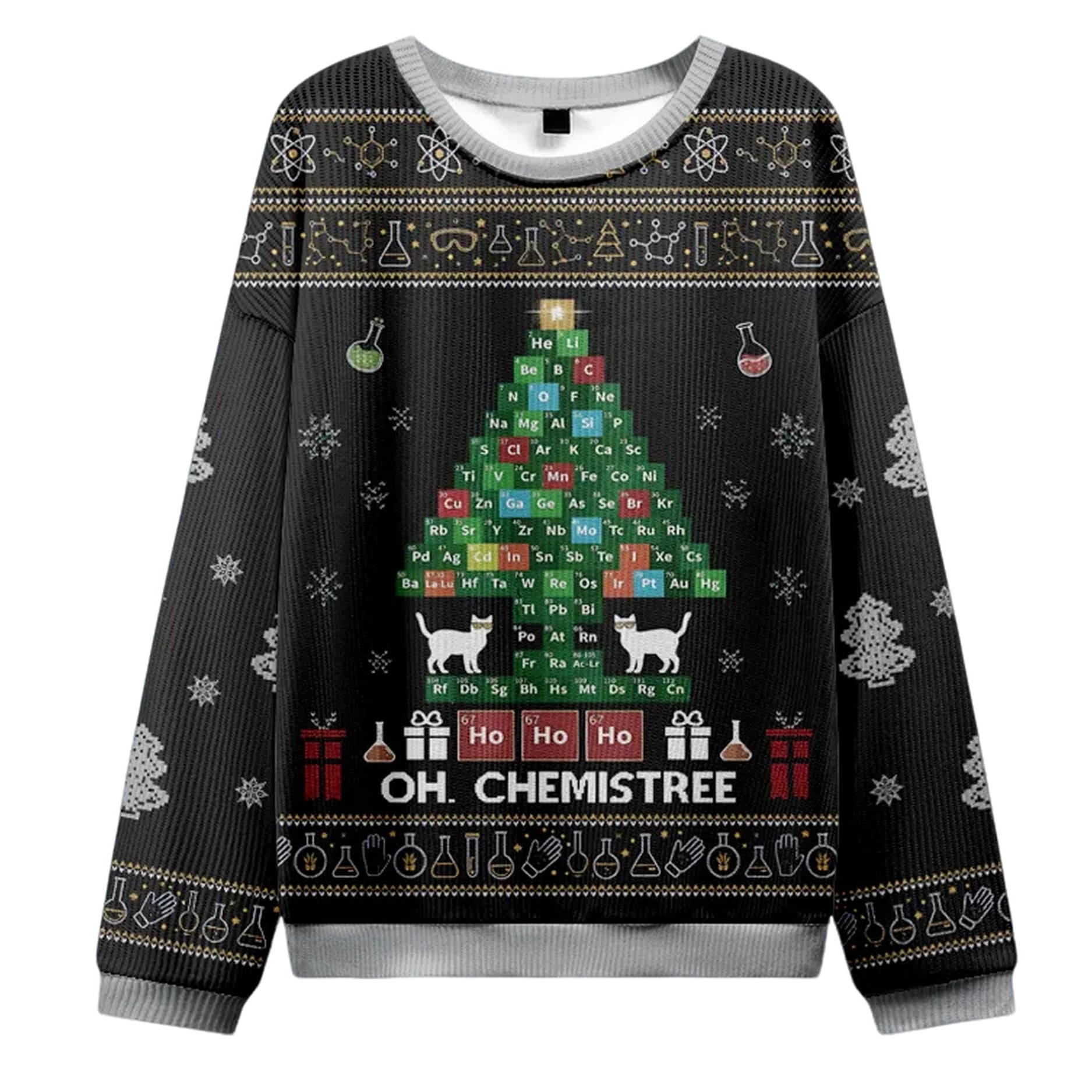 Funny Chemical Element Christmas Tree Christmas Ugly Sweater Funny Chemical Element Christmas Tree Christmas Ugly Sweater