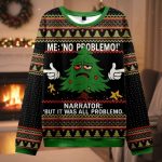Funny Christmas Tree No Problemo Christmas Ugly Sweater