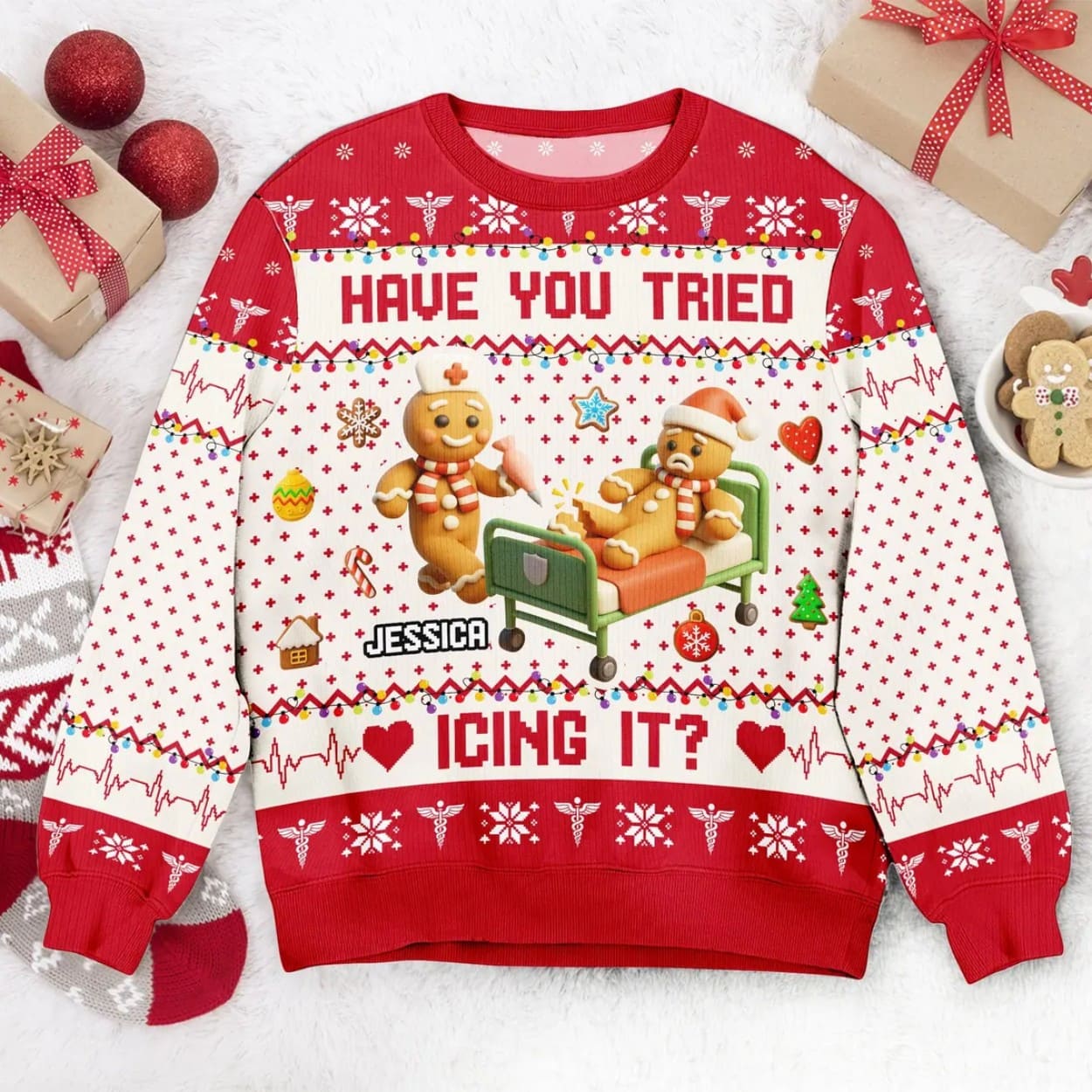 Funny Nurse Have You Tried Icing It Ugly Christmas Sweater Funny Nurse Have You Tried Icing It Ugly Christmas Sweater
