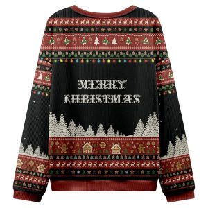 Gingerbread Ninjas In Battle Christmas Ugly Sweater