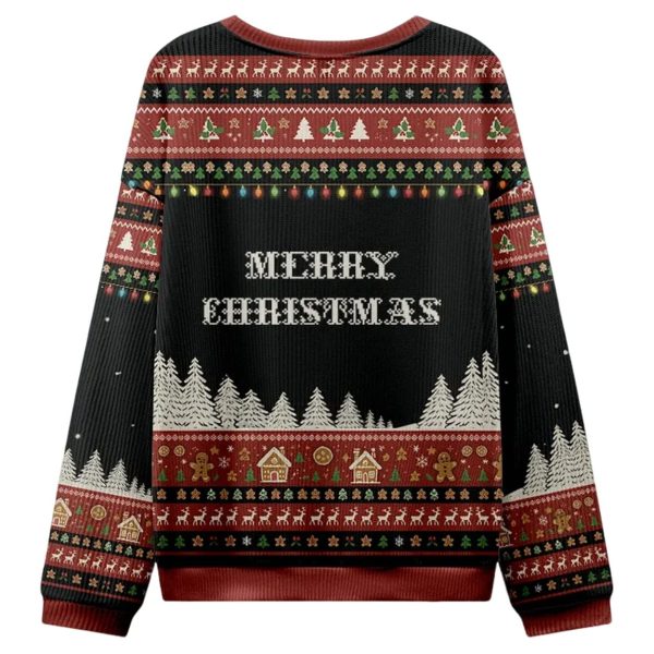 Gingerbread Ninjas In Battle Christmas Ugly Sweater