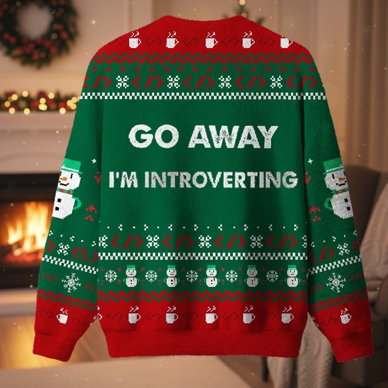Go Away I’m Introverting Ugly Christmas Sweater Go Away I’m Introverting Ugly Christmas Sweater