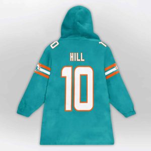 Go Fins Hill 10 Miami Football Unisex Blanket Hoodie