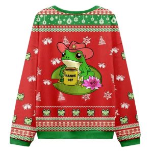 Hands Off Frog Christmas Ugly Sweater