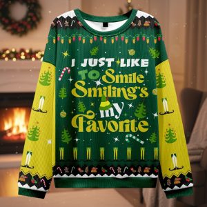 I Just Like To Smile Smiling's My Favorite Ugly Christmas Sweater