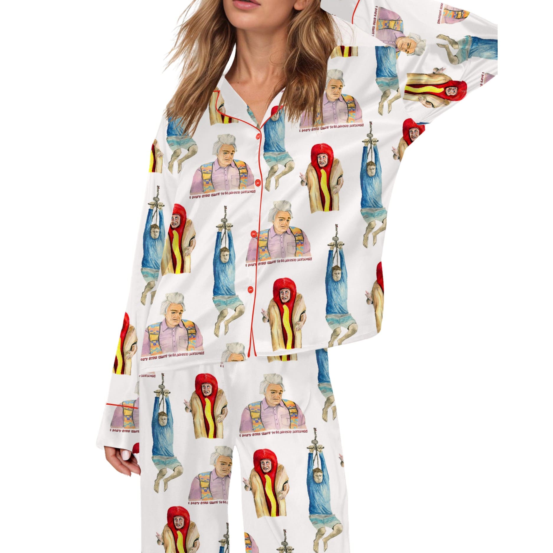 I Think You Should Leave Silky Satin Pajama Set I Think You Should Leave Silky Satin Pajama Set