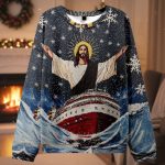 Jesus On A Cruise Ugly Christmas Sweater