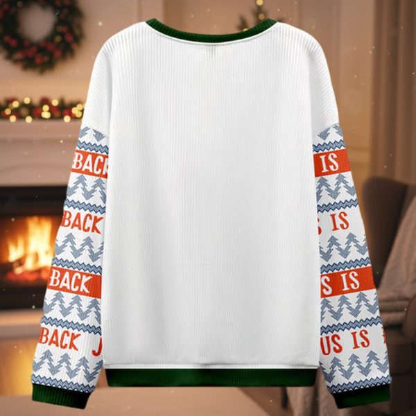 Jesus Riding Dinosaur Christian Ugly Christmas Sweater