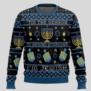 Jewish Hanukkah Ugly Christmas Sweater
