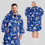 Josh Allen 17 Buffalo Football Unisex Blanket Hoodie
