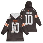 Judkins 10 Cleveland Football Unisex Blanket Hoodie
