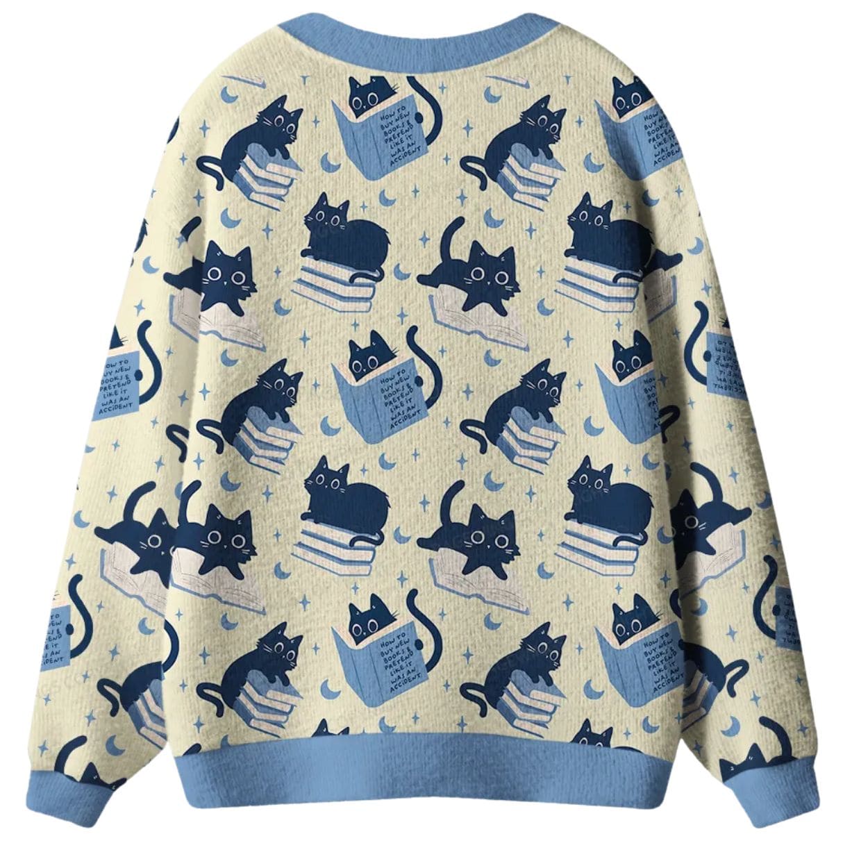 Just A Cat Who Loves Reading Books Ugly Cardigan Sweater Just A Cat Who Loves Reading Books Ugly Cardigan Sweater