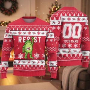 KC Chiefs Portland Frog Resist Ugly Christmas Sweater