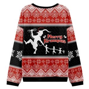 Krampus Takes Children Christmas Ugly Sweater 2 Krampus Takes Children Christmas Ugly Sweater