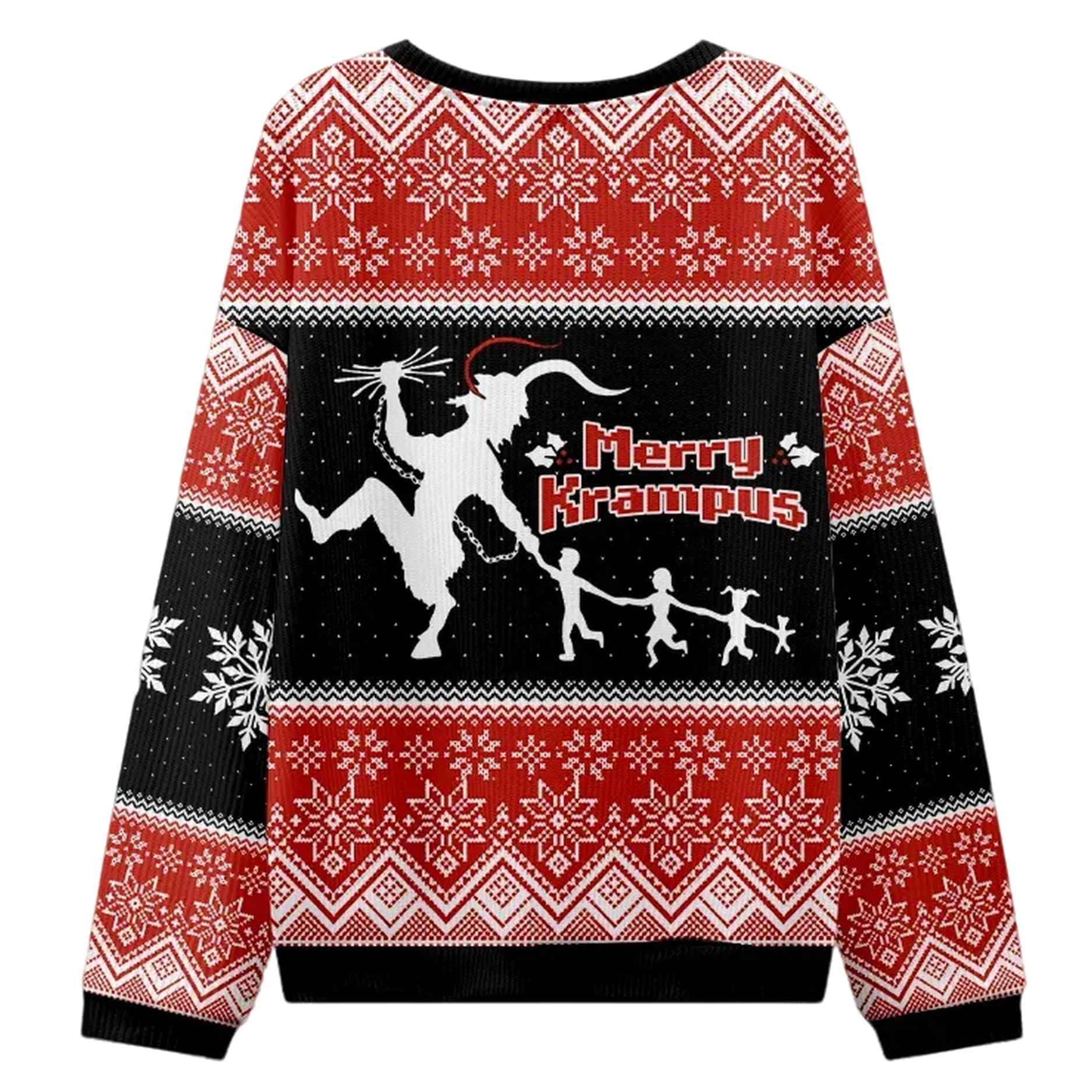Krampus Takes Children Christmas Ugly Sweater Krampus Takes Children Christmas Ugly Sweater