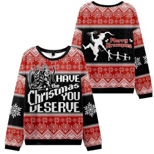 Krampus Takes Children Christmas Ugly Sweater 1 Krampus Takes Children Christmas Ugly Sweater