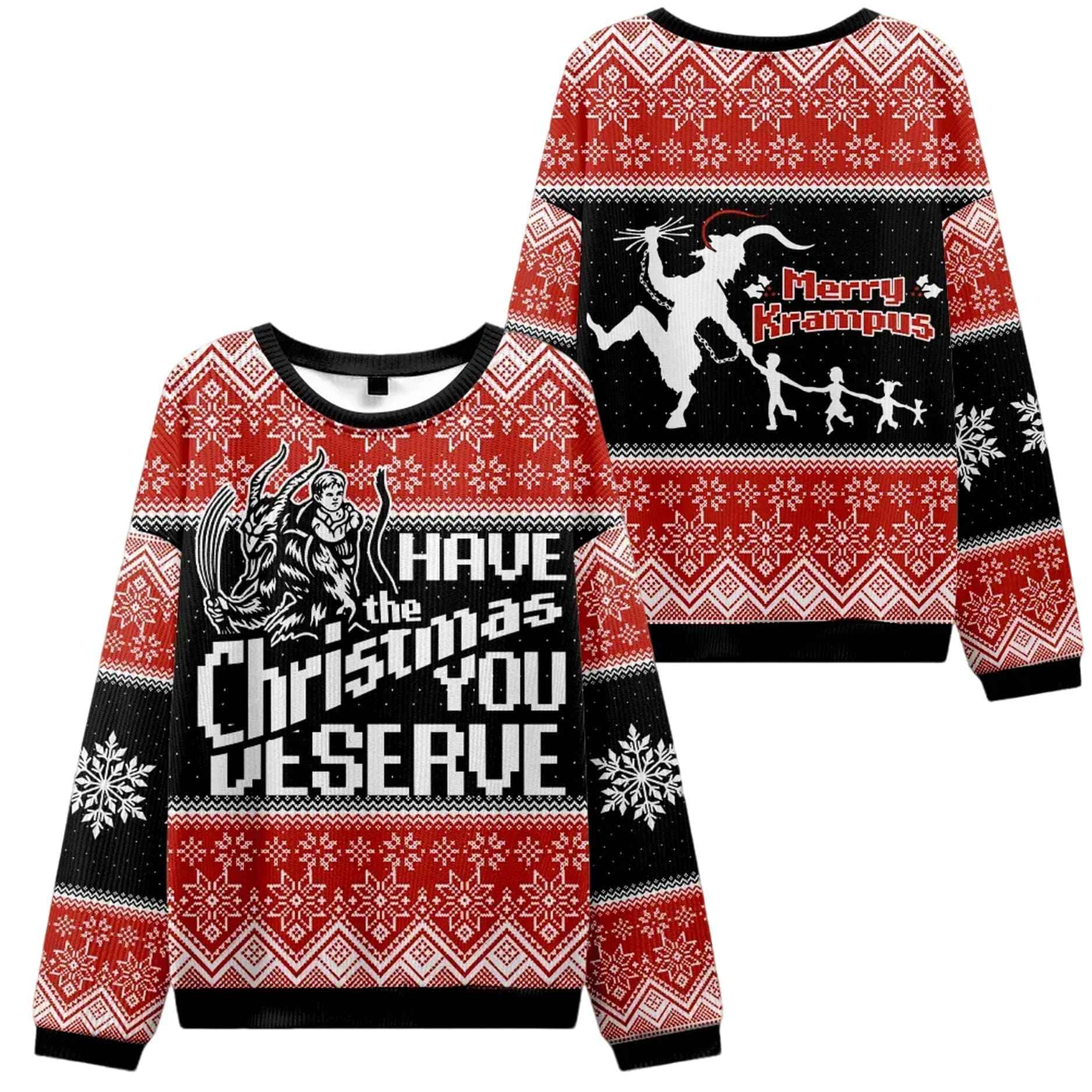 Krampus Takes Children Christmas Ugly Sweater Krampus Takes Children Christmas Ugly Sweater