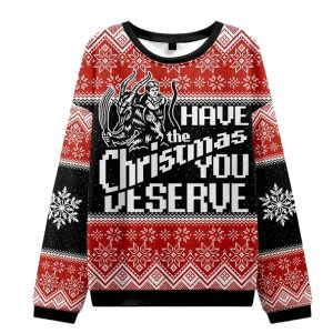 Krampus Takes Children Christmas Ugly Sweater