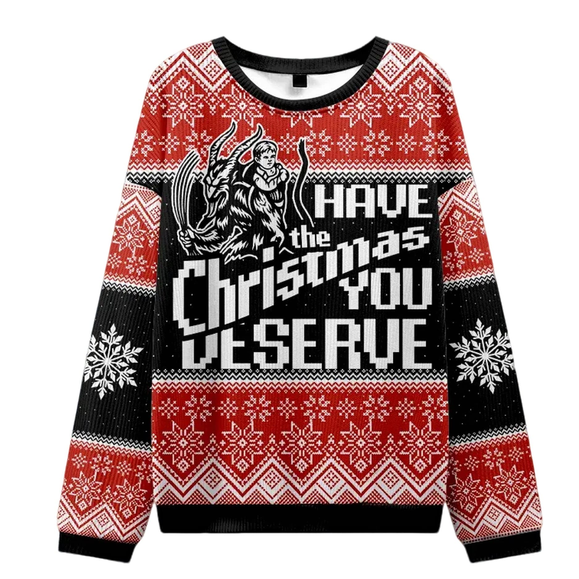 Krampus Takes Children Christmas Ugly Sweater Krampus Takes Children Christmas Ugly Sweater