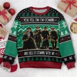Kurt Russell Hell's Coming Ugly Christmas Sweater