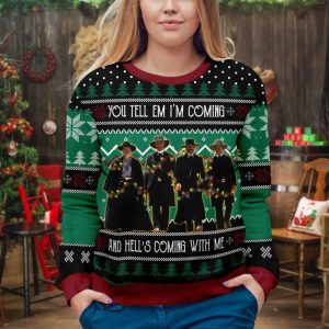 Kurt Russell Hell's Coming Ugly Christmas Sweater