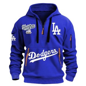 LA Dodgers World Series 2025 Quarter Zip Hoodie 3 LA Dodgers World Series 2025 Quarter Zip Hoodie