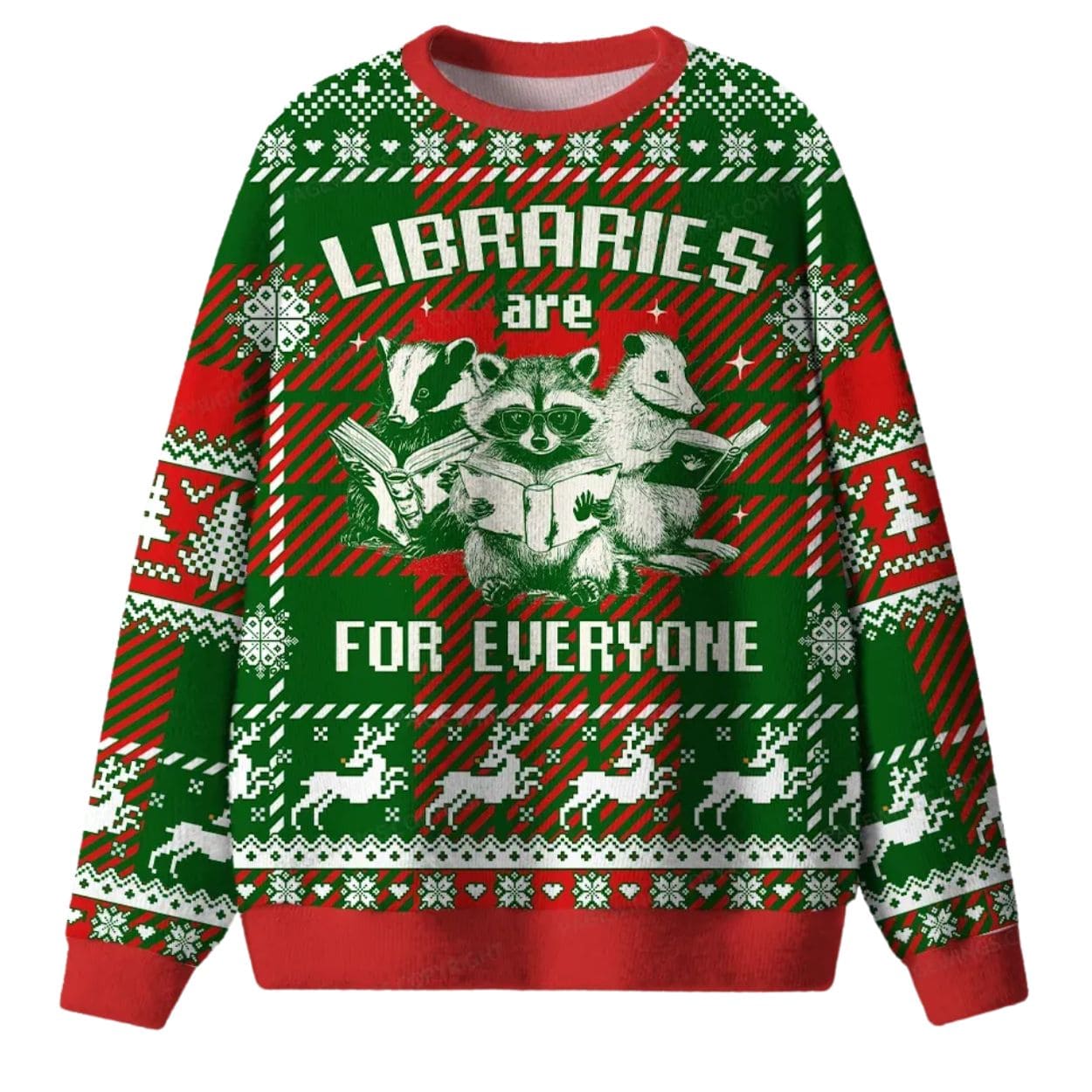 Libraries Are For Everyone Ugly Christmas Sweater Libraries Are For Everyone Ugly Christmas Sweater