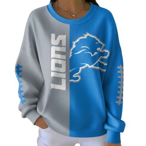 Lions Football Print Casual Hoodie