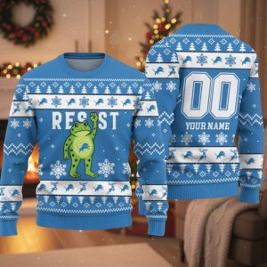 Lions Portland Frog Resist Ugly Christmas Sweater