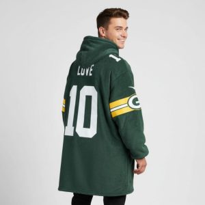 Love 10 Green Bay Football Unisex Blanket Hoodie