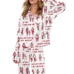 Love Actually Is All Around Silky Satin Pajama Set