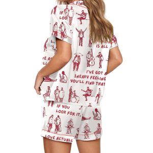 Love Actually Is All Around Silky Satin Pajama Set 2 Love Actually Is All Around Silky Satin Pajama Set