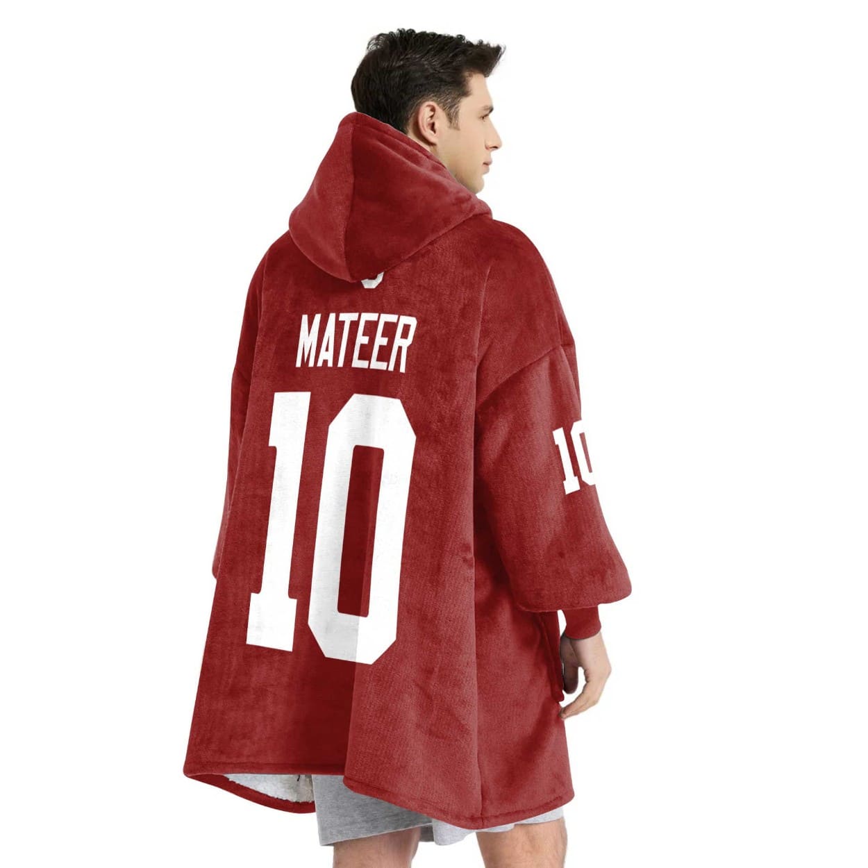 Mateer 10 Oklahoma Football Unisex Blanket Hoodie Mateer 10 Oklahoma Football Unisex Blanket Hoodie