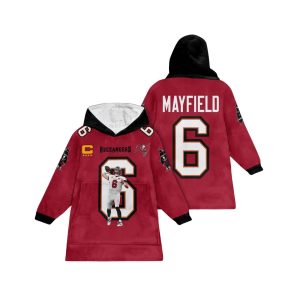 Mayfield 6 Tampa Bay Football Unisex Blanket Hoodie
