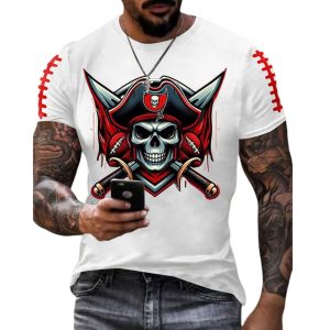 Men's Buccaneers Football Print Casual T Shirt