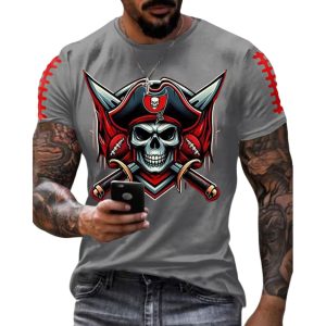 Men's Buccaneers Football Print Casual T Shirt