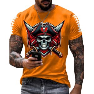Men's Buccaneers Football Print Casual T Shirt