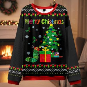 Merry Christmas Caterpillar Ugly Christmas Sweater