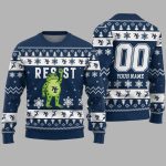 NE Patriots Portland Frog Resist Ugly Christmas Sweater