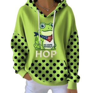 No Hope Without Hop I Resist Portland Frog Hoodie