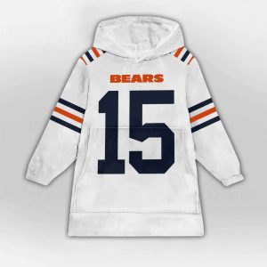 Odunze 15 Chicago Football Unisex Blanket Hoodie 2 Odunze 15 Chicago Football Unisex Blanket Hoodie