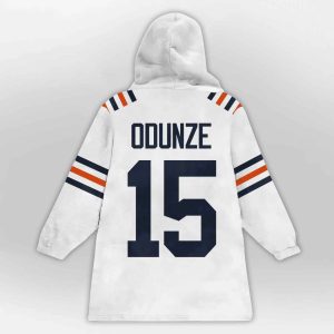 Odunze 15 Chicago Football Unisex Blanket Hoodie 3 Odunze 15 Chicago Football Unisex Blanket Hoodie